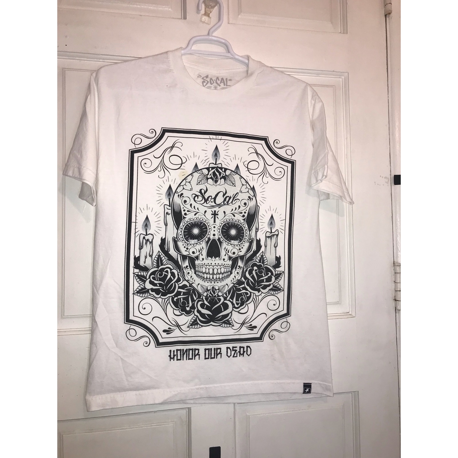 Honor Our Dead Tee Shirt Men's Xl White W/ Graphic Logo Short Sleeve